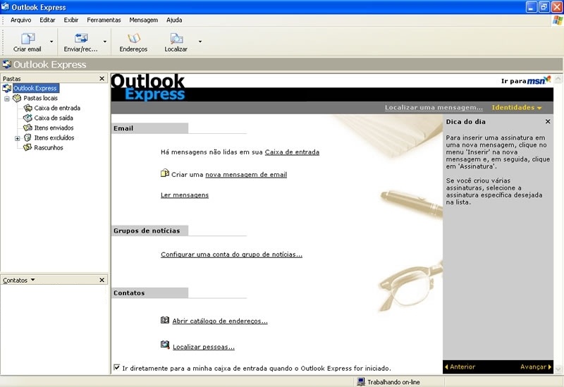 e-mail no Outlook